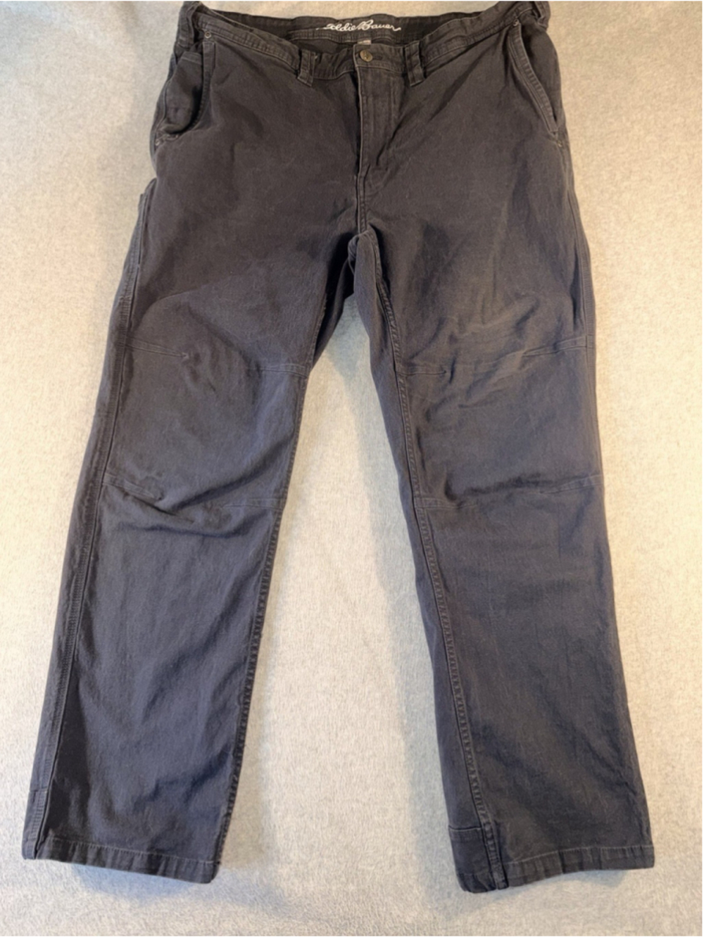 Eddie Bauer Men’s Utility Pants 40x32 Relaxed Fit Dark Gray Workwear